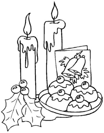 Рождественский рисунок раскраска