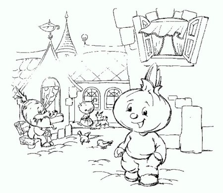 Герои Чиполлино раскраска