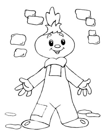 Герои Чиполлино раскраска