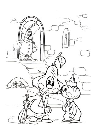 Чиполлино раскраска Чиполлино