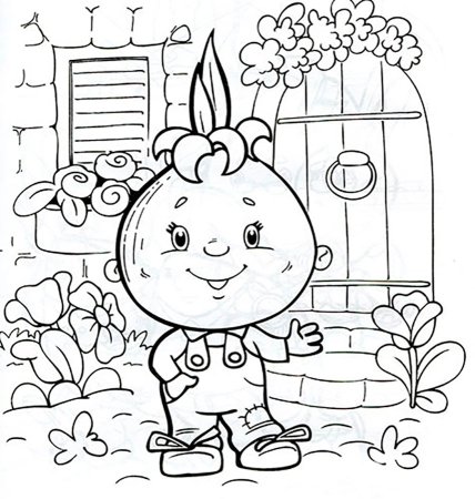 Герои Чиполлино раскраска