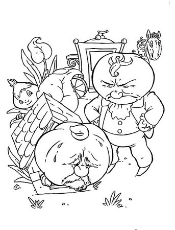 Приключения Чиполлино раскраска