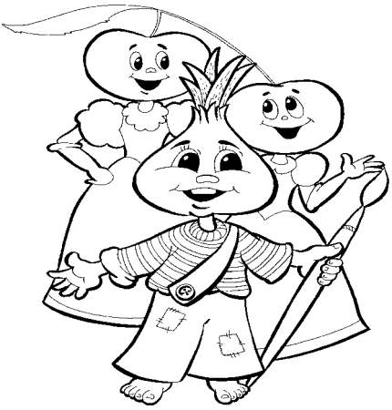 Джанни Родари приключения Чиполлино раскраска