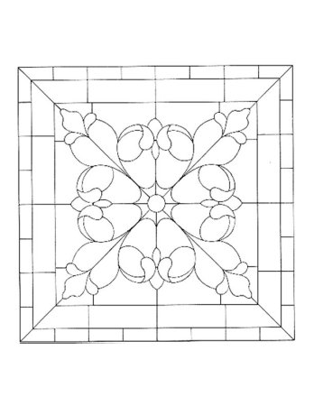 Витраж орнамент в квадрате