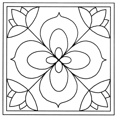 Растительный орнамент в квадрате