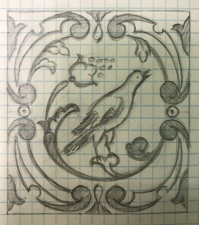 Эскиз изразца