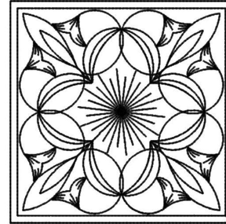 Декоративный узор в квадрате