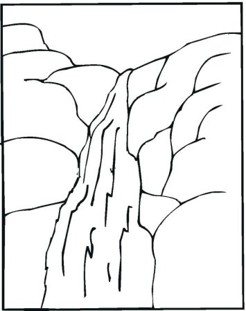 Водопад трафарет