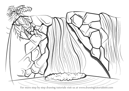 Водопад рисунок