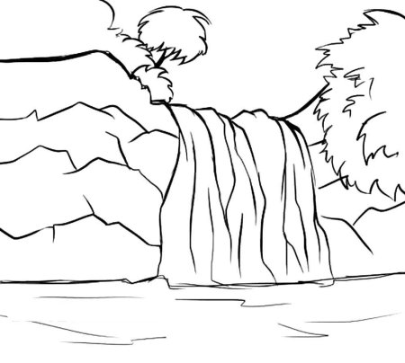 Раскраска пейзаж природы