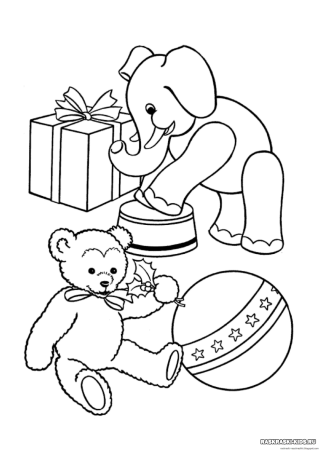 Рисунки игрушек для раскрашивания