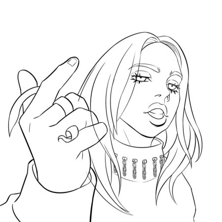 Billie Eilish. Раскраска