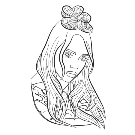 Билли Айлиш рисунок