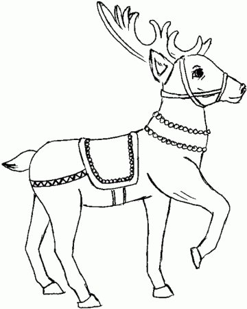 Олень раскраска