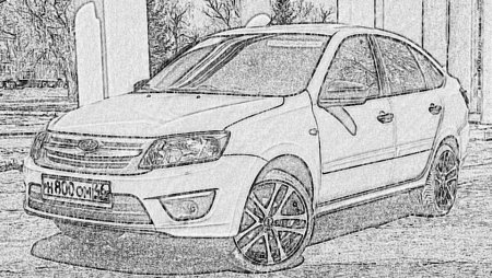 Лада Гранта лифтбек раскраска