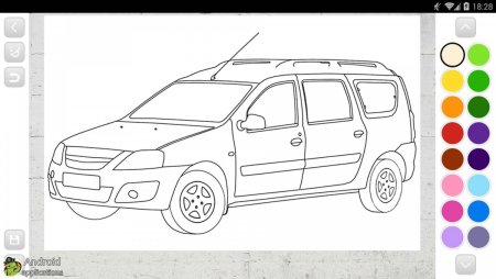 Раскраска машинки Лада Ларгус