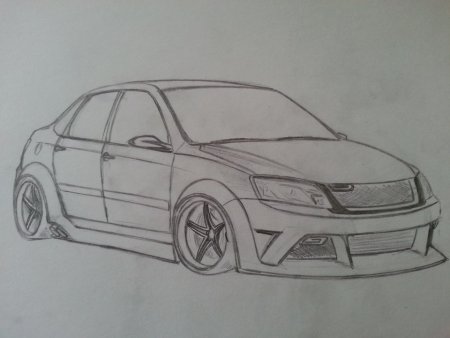 Лада Гранта лифтбек раскраска