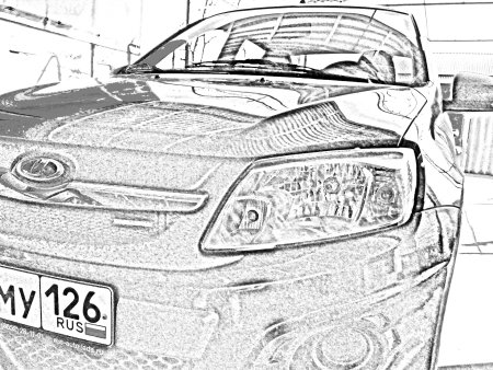 Лада Гранта лифтбек раскраска