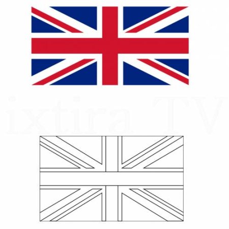 Флаг Великобритании раскраска для детей