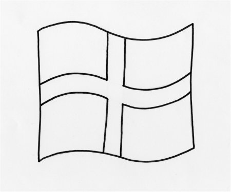 Трафарет флаг Англии