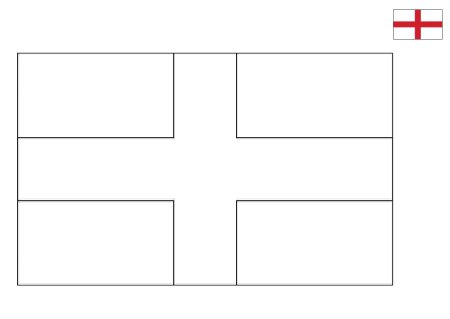 Флаг Англии раскраска для детей