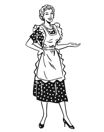 Раскраска мама на кухне