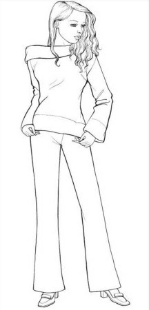 Раскраска люди в одежде