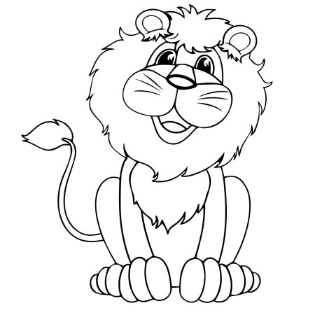 Раскраски львы и львята Король Лев