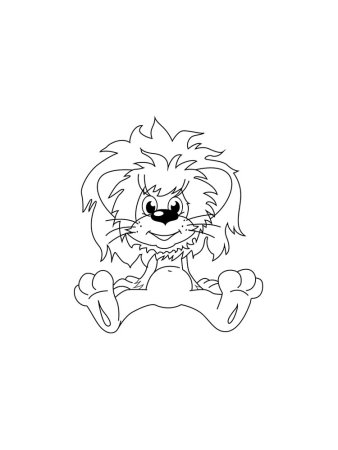 Раскраска «львёнок»