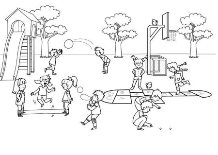 Аквапарк раскраска для детей