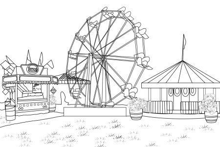 Детская площадка раскраска