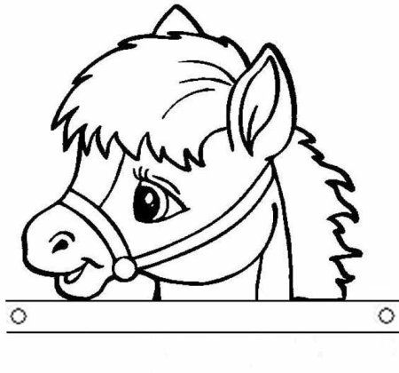 Нарисованная морда лошади с боку