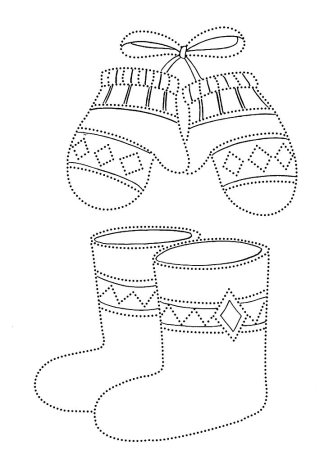 Валенки раскраска для детей