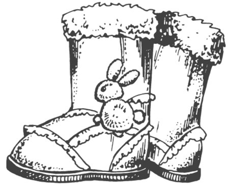 Валенок трафарет для вырезания