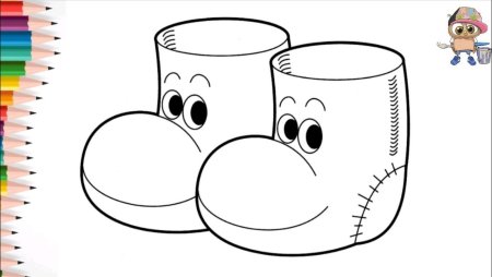 Валенки раскраска для детей