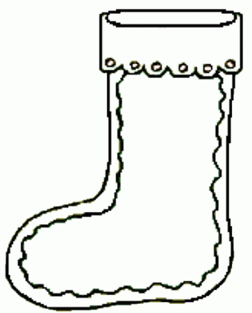 Новогодний носок раскраска