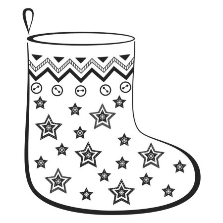 Сапог трафарет