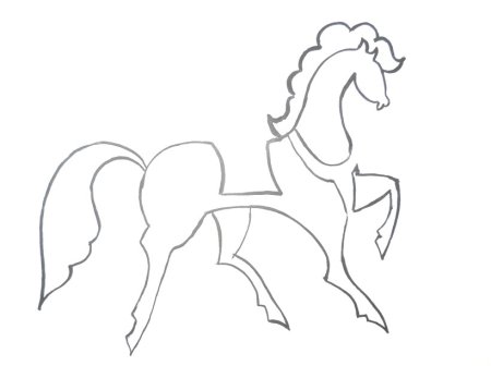 Городецкий конь раскраска