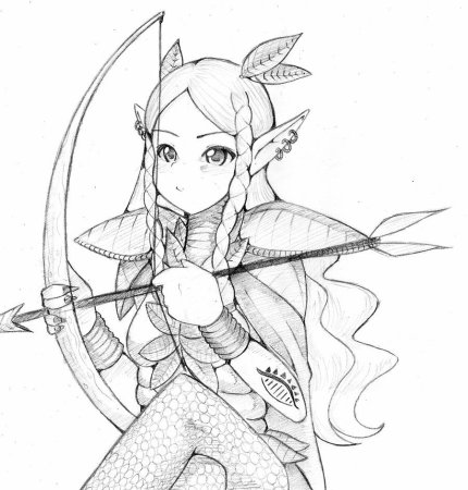 Контур феи для рисования