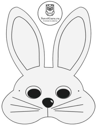 Раскраски маски животных