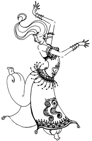 Восточная принцесса раскраска