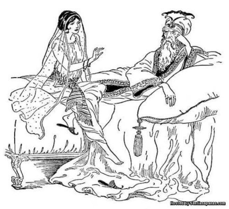 Раскраска Восточная красавица