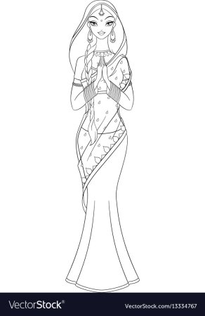 Раскраска Восточная красавица