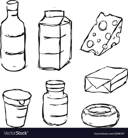 Молочные продукты раскраска для детей