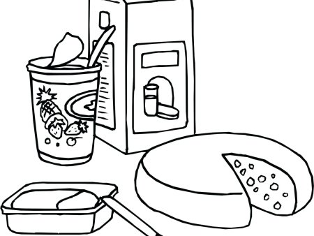 Молочные продукты раскраска для детей