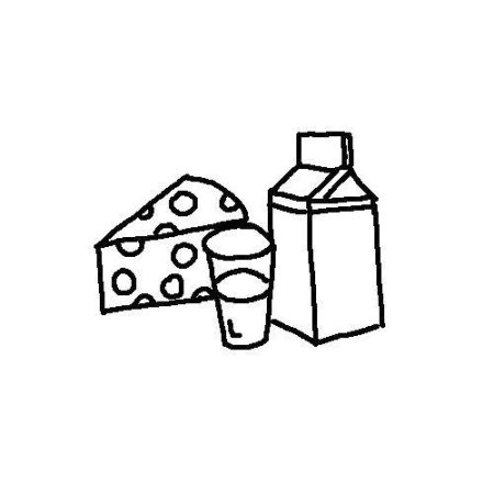 Молочные продукты раскраска