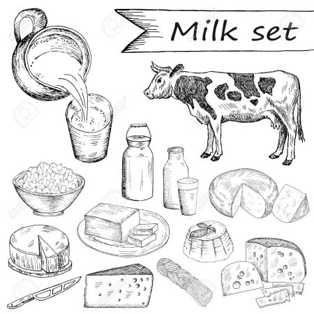 Эскиз молочной продукции
