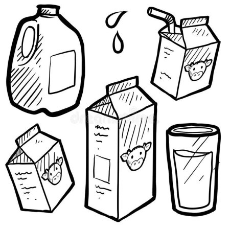 Молочные продукты раскраска