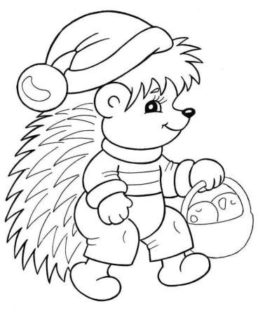 Раскраска Ёжик