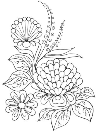 Цветы раскраска для детей